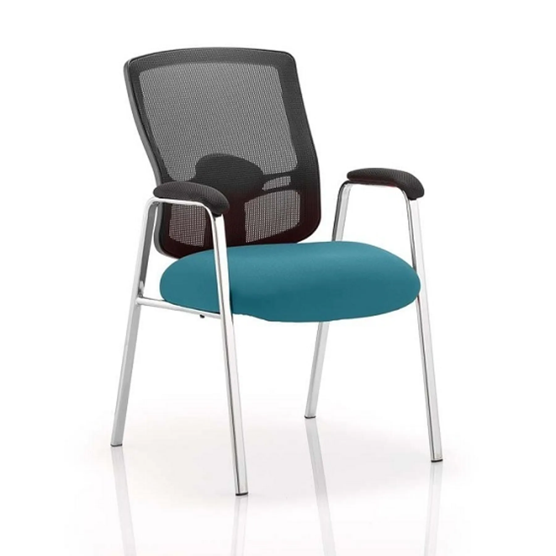 Lof Direct Dynamic portland mesh visitor chair bespoke 4 leg teal