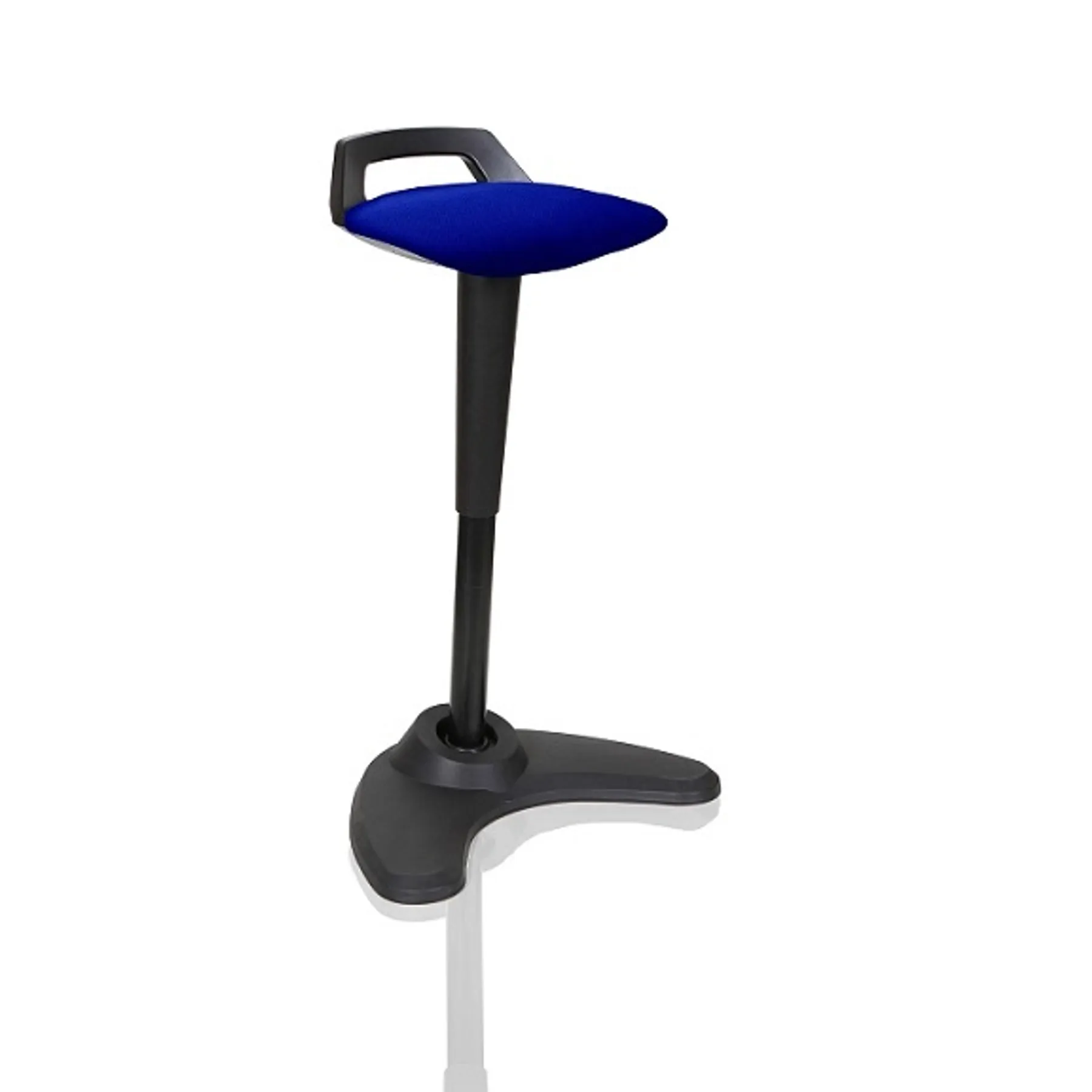 Lof Direct Dynamic spry stool black base blue fabric seat