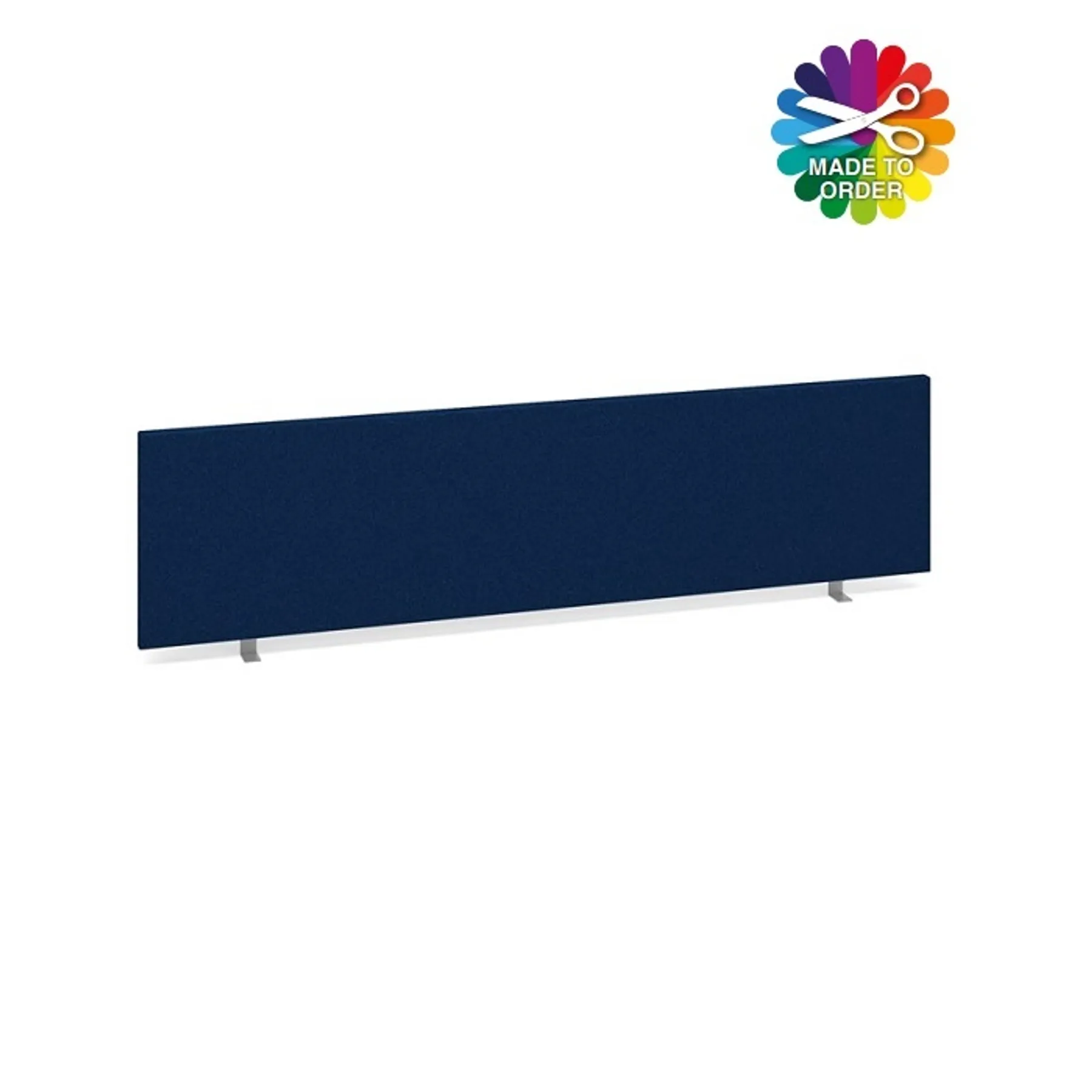 Lof direct desk mounted screen blue fabric ES1600 S B colour logo