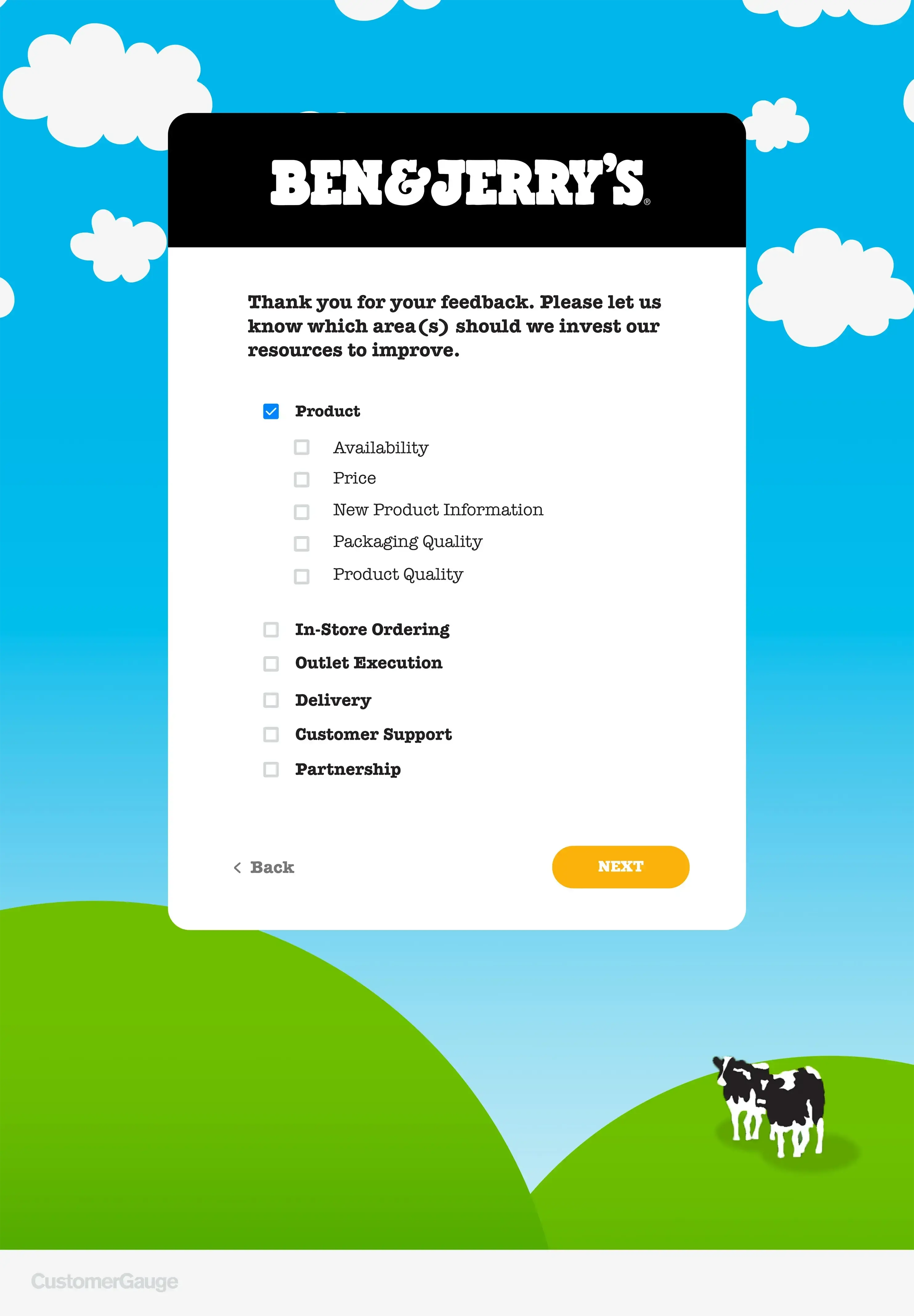 Ben & Jerry's Driver Questions by CustomerGauge