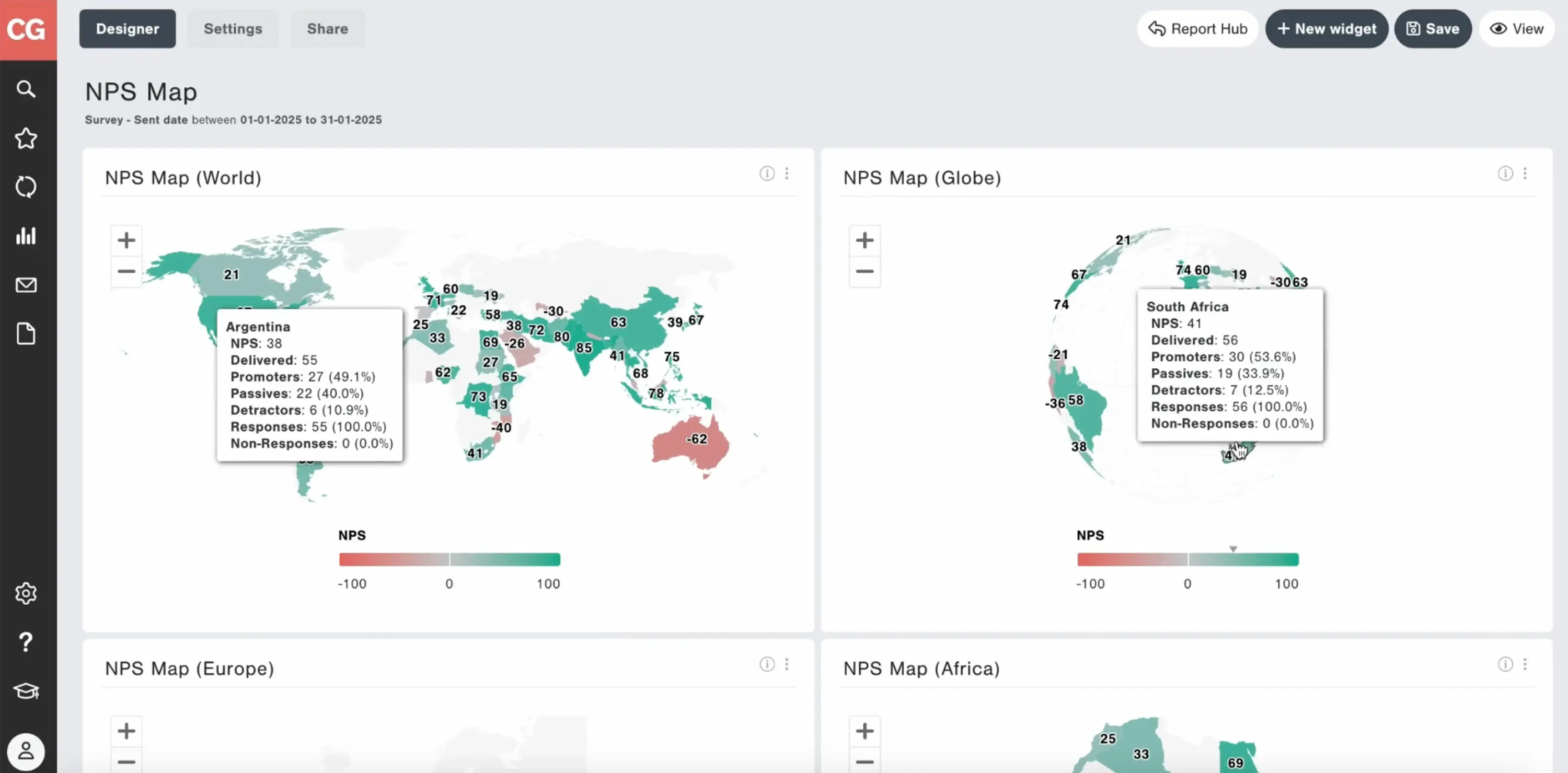 Nps Map With Inset Instant Global Insights With CustomerGauge’s Geographical View Tool