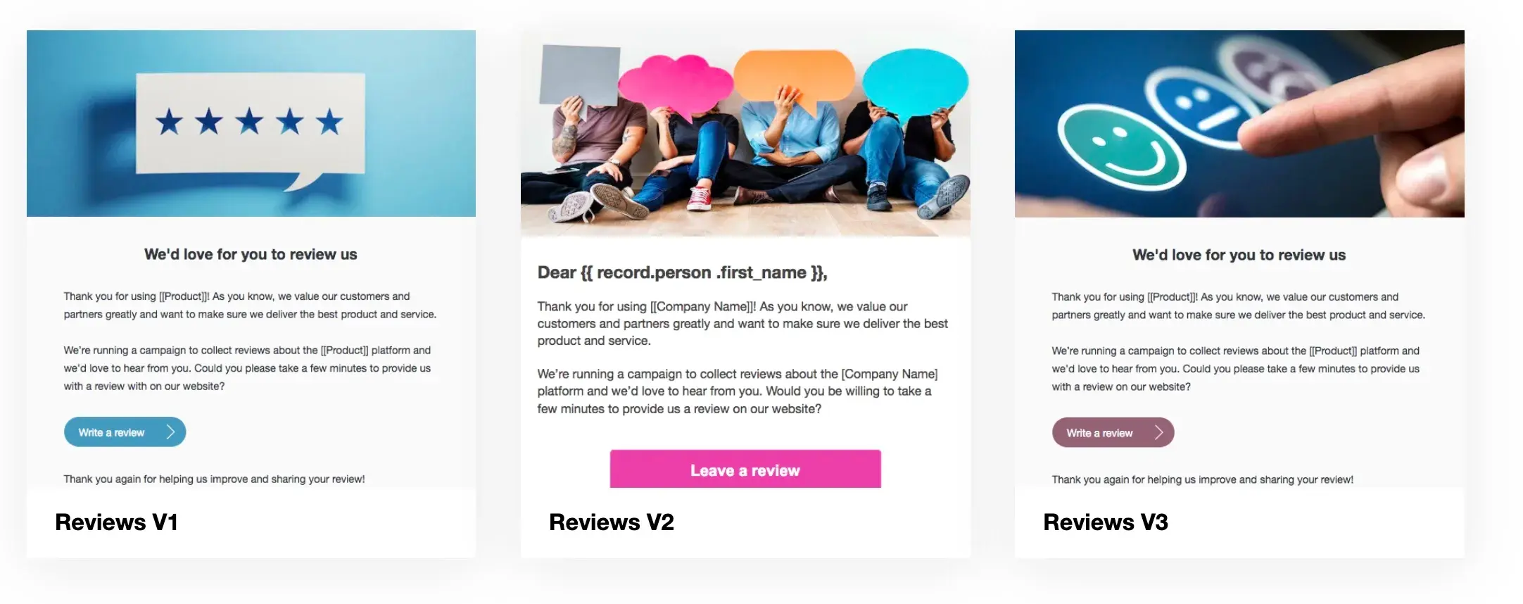 Reviews Email Template