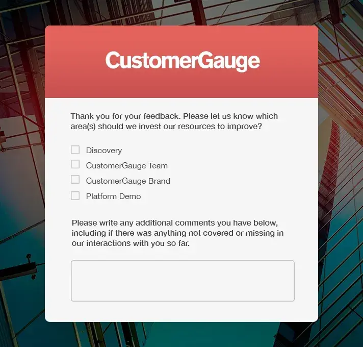 CustomerGauge Survey