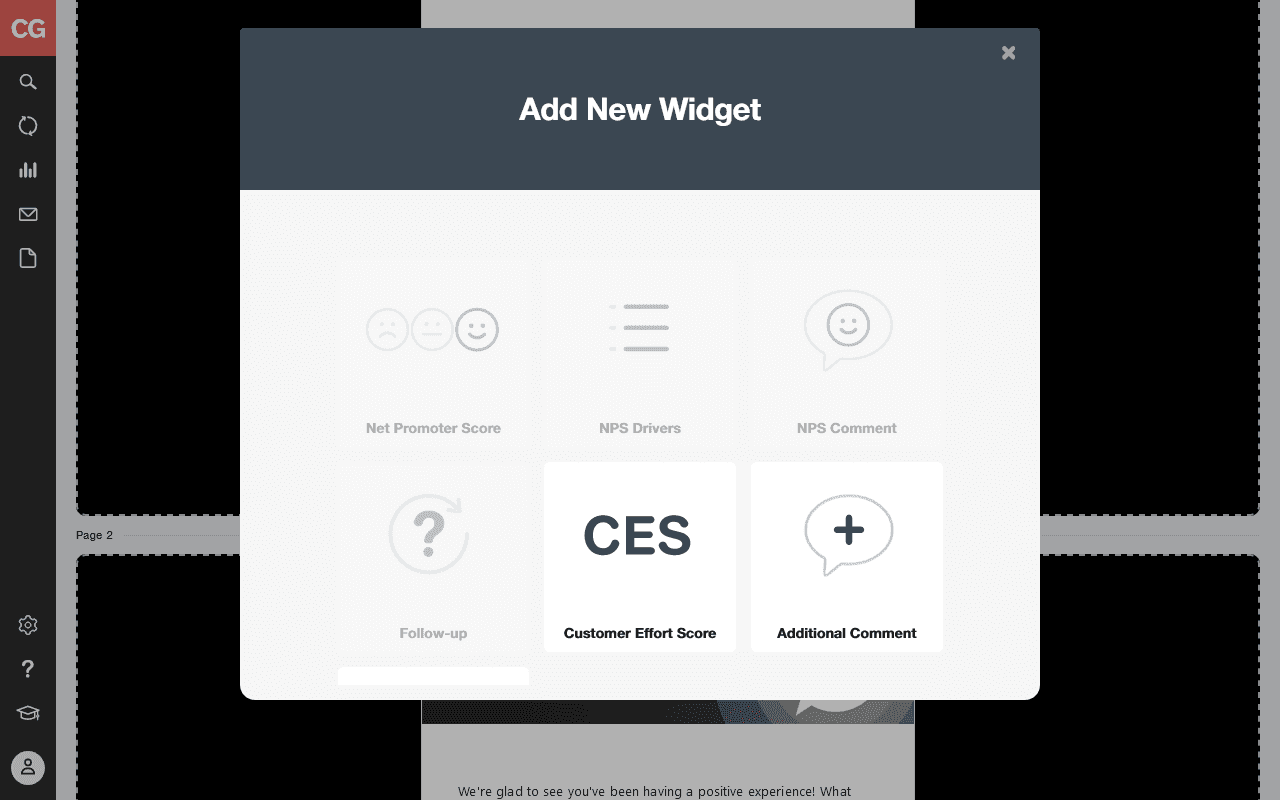 Widgets in CustomerGauge Platform