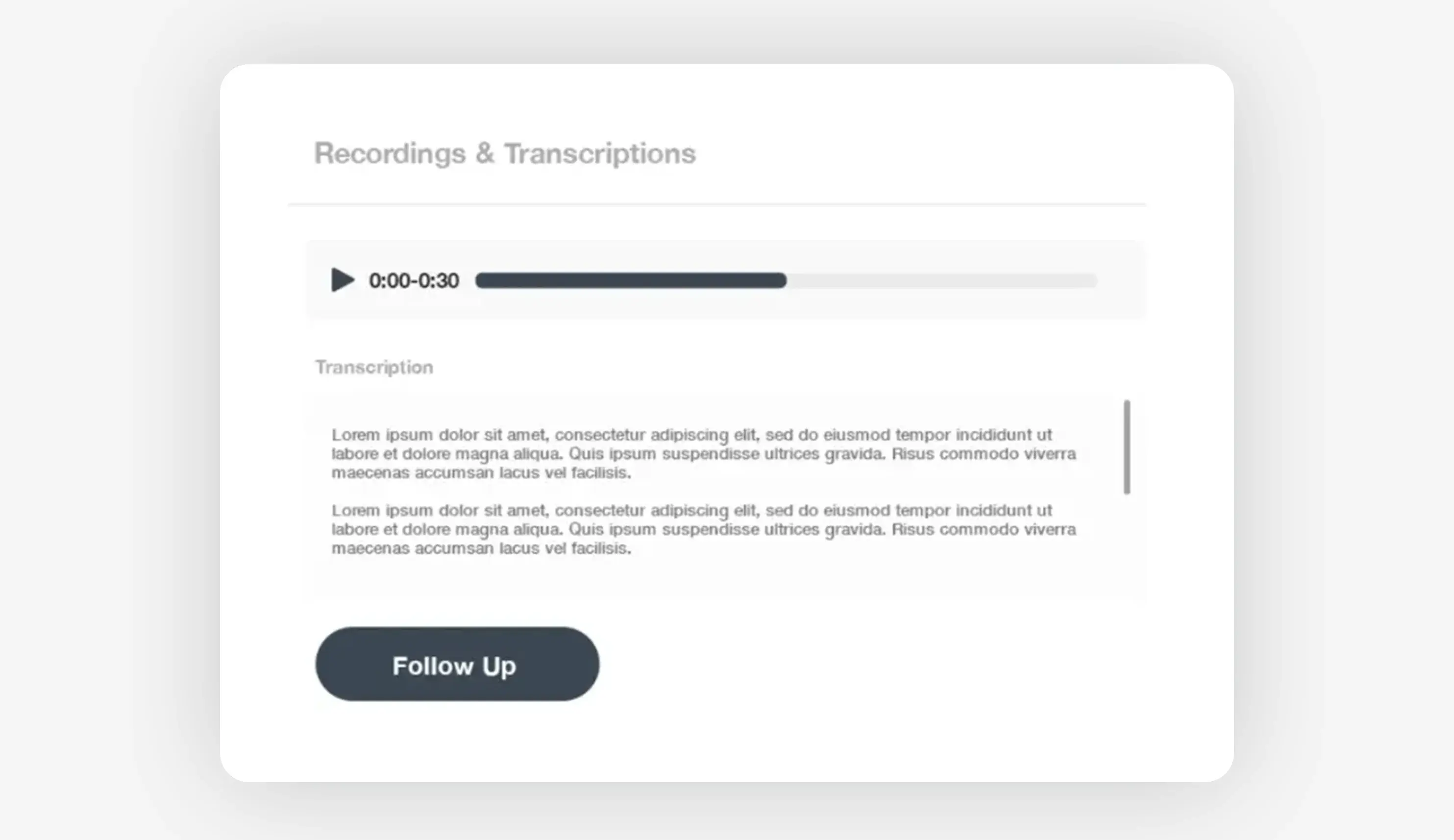 Feedback Recording Transcriptions