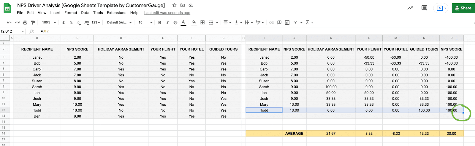 NPS Driver Analysis Spreadsheet 3