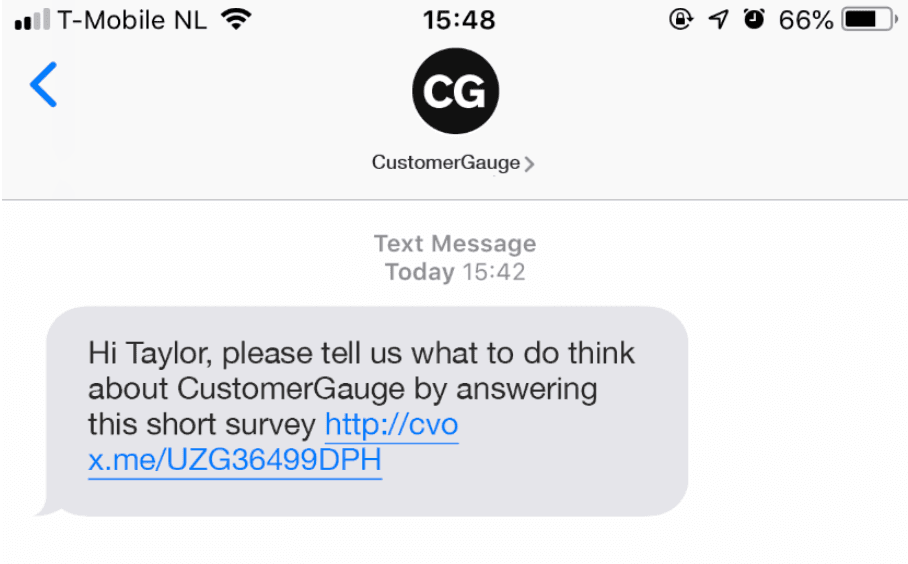 SMS survey