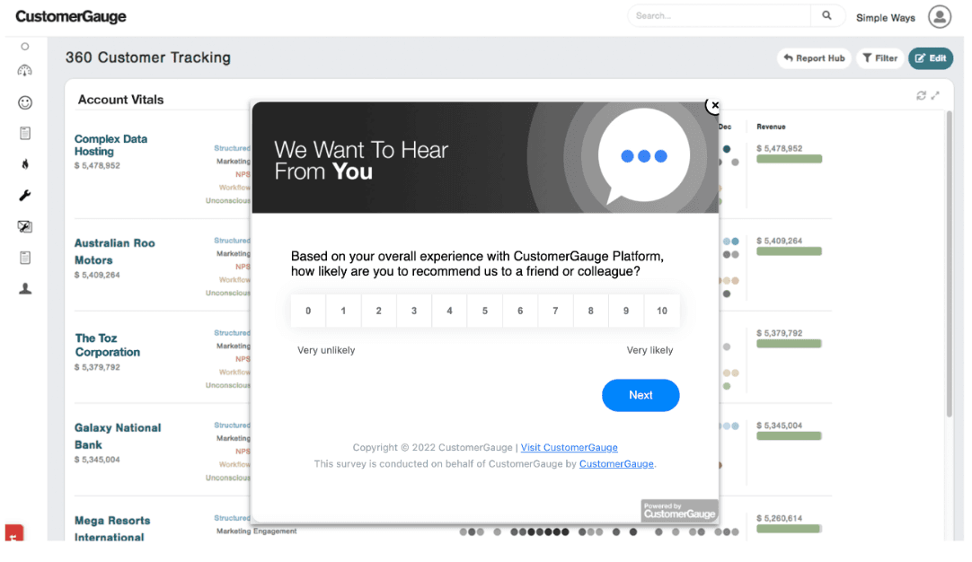 Pop-up Survey