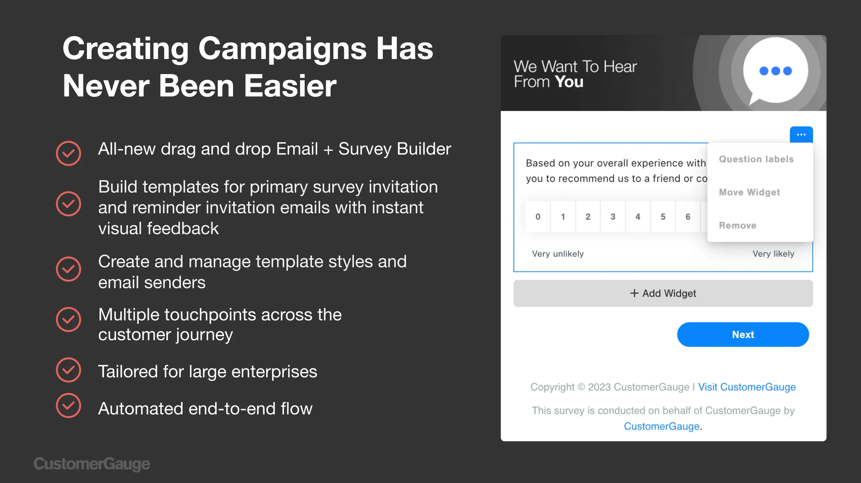 CustomerGauge Campaign Suite Benefits