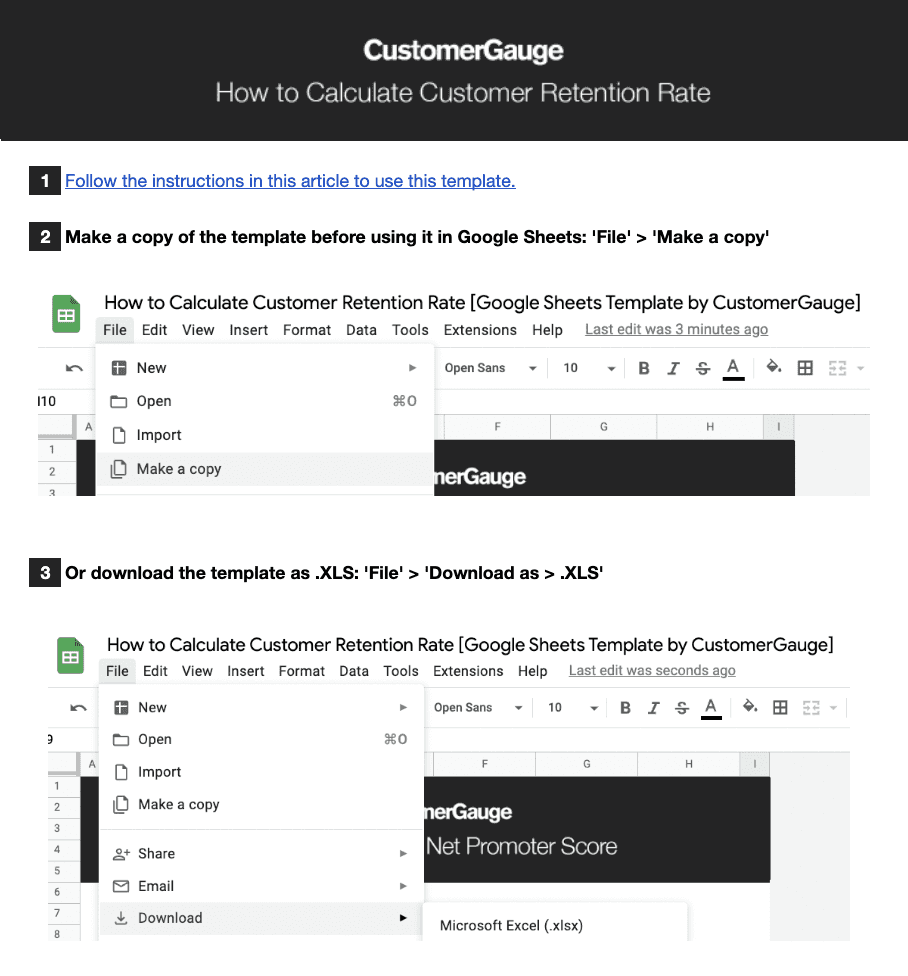 How to calculate customer retention rates in excel