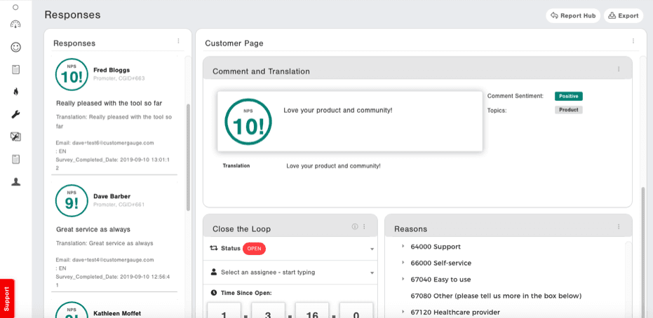 CustomerGauge Reviews dashboard CustomerGauge Reviews dashboard