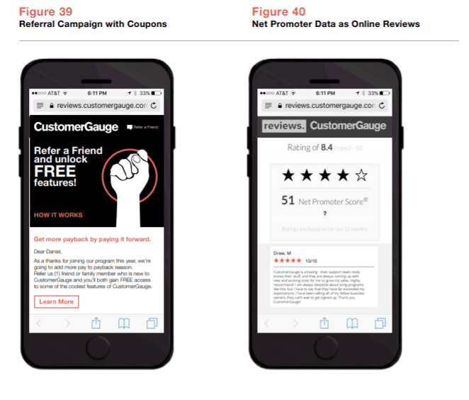 Referral Campaigns with Coupons and Net Promoter data as Online Reviews
