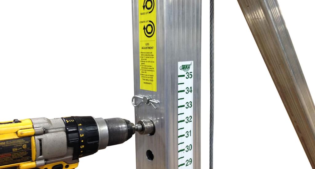 Lift Feature easy adjust cordless drill