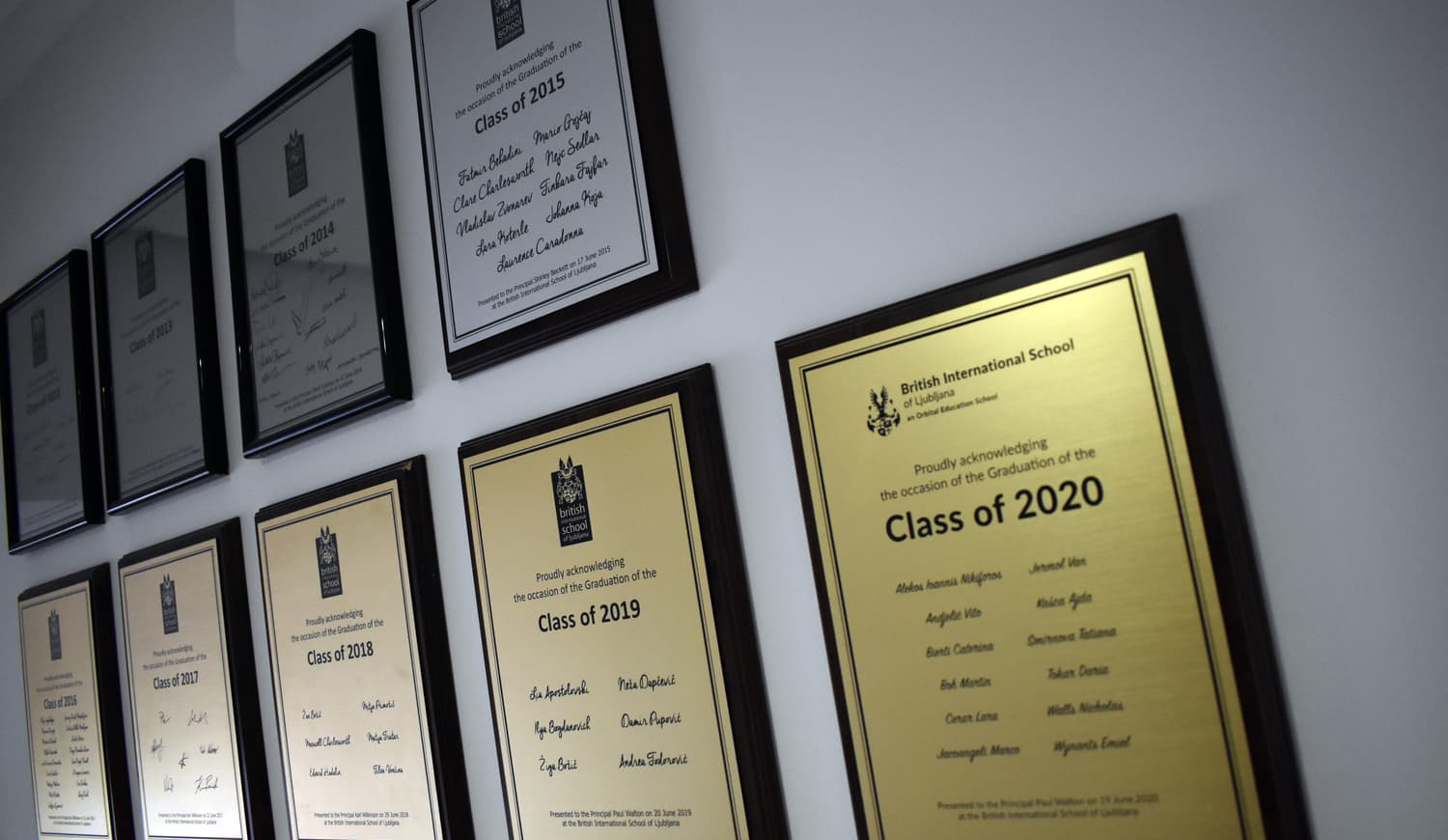 Alumni plaques