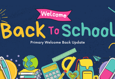 Grey Yellow Blue Pink Colorful Welcome Back To School Facebook Ad