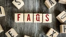 Wooden Blocks with the text Faqs