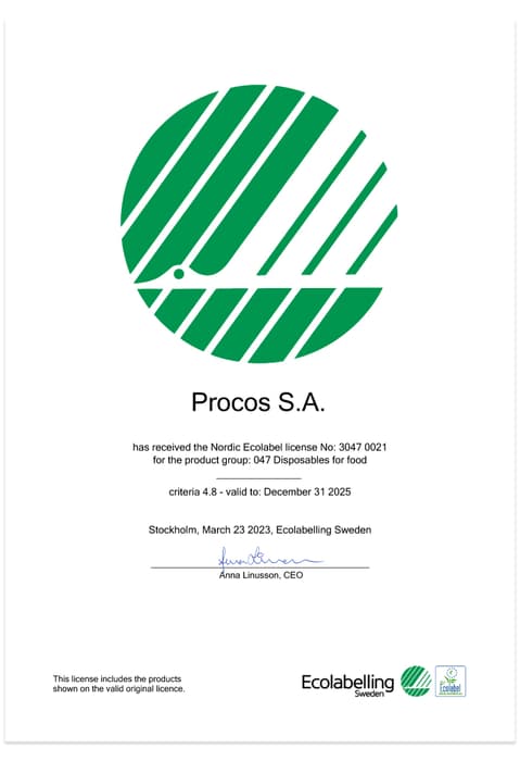 3047 0021 4 1 Procos S A  Sverige Certifikat English Copy