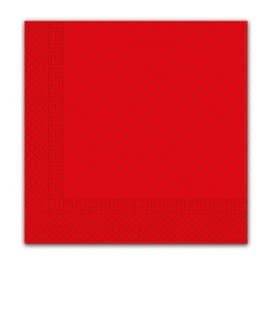 Decorata Everyday Napkin Designs - Red Squares Three-ply Napkins 33x33 cm - 7042