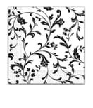 Decorata Everyday Napkin Designs - Arabesque Black Three-ply Napkins 33x33 cm - 80903