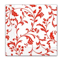 Everyday Napkin Designs - Arabesque Red Three-ply Napkins 33x33 cm - 80904