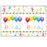 Happy Birthday Streamers - Plastic Tablecover 120x180cm - 81845