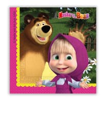 Masha And The Bear - Two-ply Paper Napkins 33x33 cm - 86514
