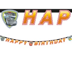 Cars 3 - "happy Birthday" Die-cut Banner - 87804