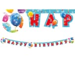 Kokliko Sparkling Balloons - "Happy Birthday" Die-cut Banner - 88155