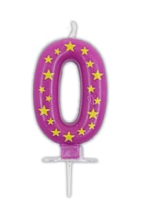 Decorata Numeral Candles - Stars Numeral Candles No. 0 - 89163
