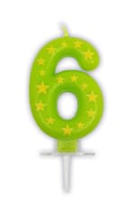 - Stars Numeral Candles No. 6 - 89169