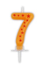 Decorata Numeral Candles - Stars Numeral Candles No. 7 - 89170