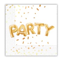 Decorata Gold Party - Three - Ply Paper Napkins 33x33 cm - 89640