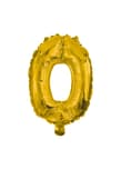 Numeral Foil Balloons - 32 cm Gold Foil Balloon No.0 - 89651