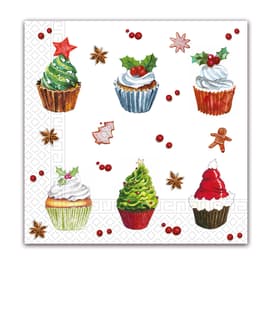 Decorata Seasonal Napkin Designs - Christmas Cupcakes - 90436