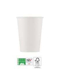 Decorata White Products - Industrial Compostable White Paper Cups 200 ml FSC - 93895
