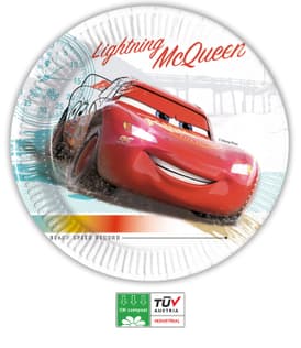 Cars High Speed Compostable - Compostable Paper Plates 23 cm FSC - 90816