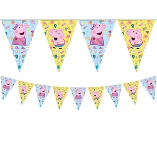 Peppa Pig Messy Play - Triangle Flag Banner (9 Flags) - 91104