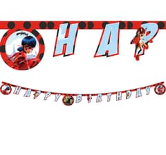 Miraculous Ladybug - "Happy Birthday" Die-Cut Banner - 91350