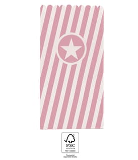 Unicolor Hats - Horns - Popcorn bags - Pink Paper Pop-Corn Bags FSC - 91357