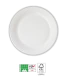 Decorata White Compostable Products - Home Compostable White Paper Plates 16 cm FSC - 91377