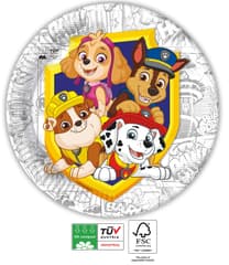 Paw Patrol Yelp For Action Compostable - Industrial Compostable Paper Plates 23 cm FSC - 91657