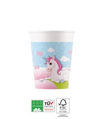 Decorata Unicorn Compostable - Industrial Compostable Paper Cups 200 ml FSC - 91665