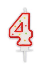 Numeral Candles - Dots Numeral Candle No. 4 - 91675