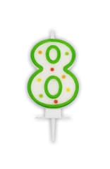 Numeral Candles - Dots Numeral Candle No. 8 - 91679