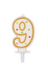 Decorata Numeral Candles - Dots Numeral Candle No. 9 - 91680
