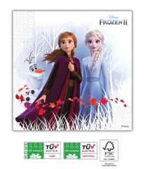Frozen 2 Destiny Awaits Compostable - Home & Industrial Compostable Three-Ply Paper Napkins 33x33 cm FSC - 91732