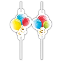 Kokliko Sparkling Balloons - Medallion Paper Drinking Straws - 91838