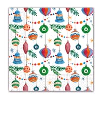 Seasonal Napkin Designs - Christmas Bells & Ornaments Three-Ply Paper Napkins 33x33 cm. - 92022