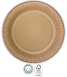 Decorata Kraft Tableware - Kraft Paper Plates 23 cm - 95693