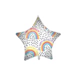 Shaped Foil Balloons - Happy Birthday Rainbow Star Foil Balloon 46 cm. - 92433